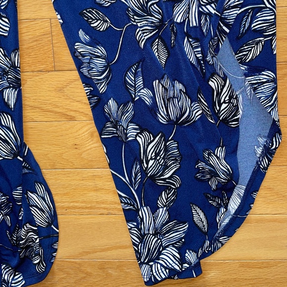 Brand New 1. State tulip-Hem Floral Print Pants - Picture 6 of 8